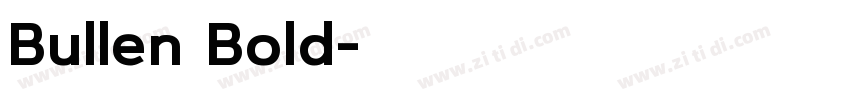 Bullen Bold字体转换